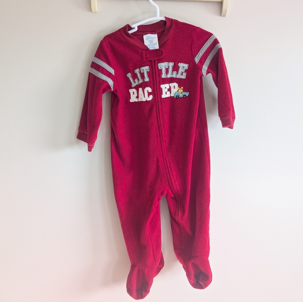 Little Wonders Red Racer Kids Footie